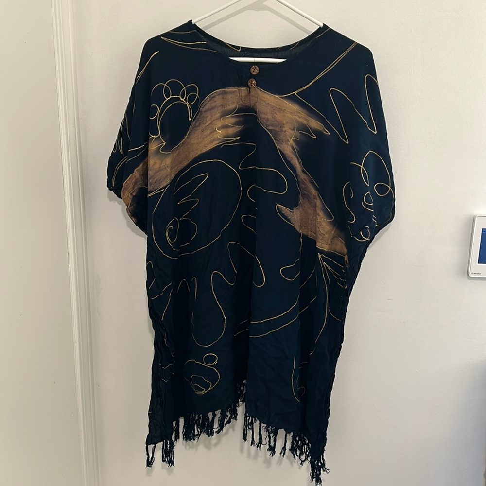 dark blue kimono